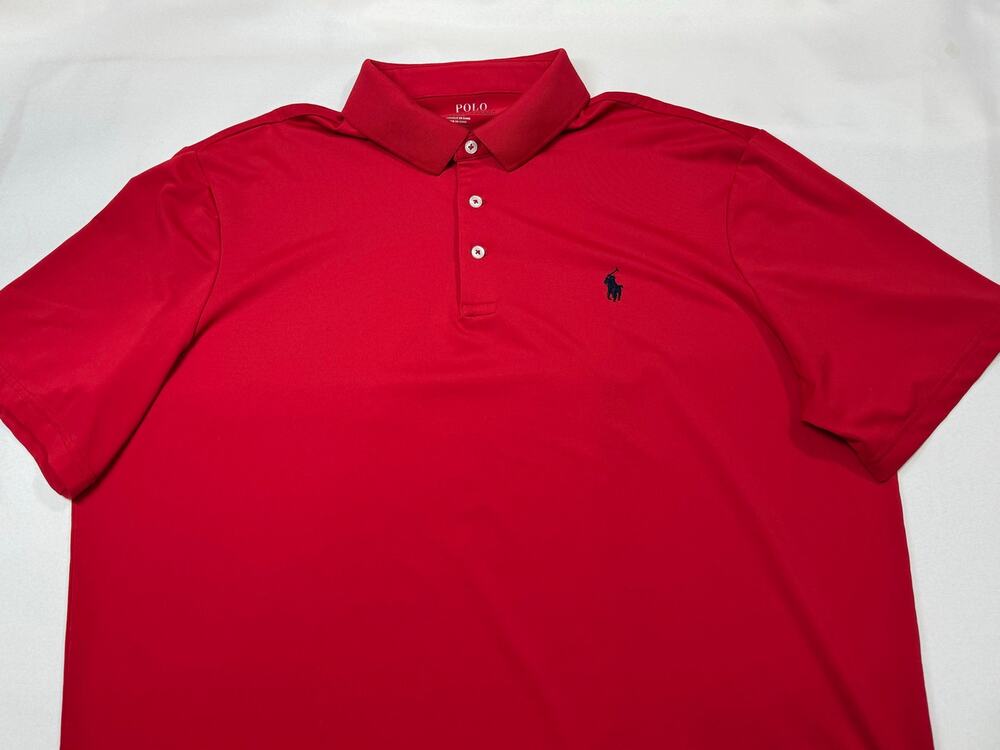 Polo Ralph Lauren Performance Polo Shirt Men’s Size XL Red Active Fit Wicking